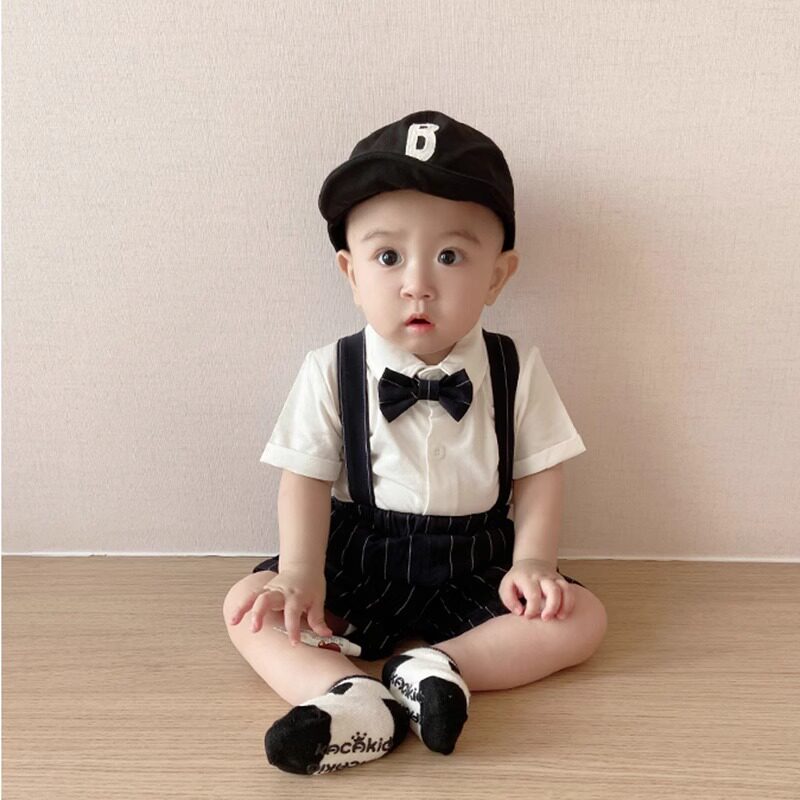 日本JGYPDM 2026新款婴幼儿绅士套装男童西装夏季宝宝周岁礼服