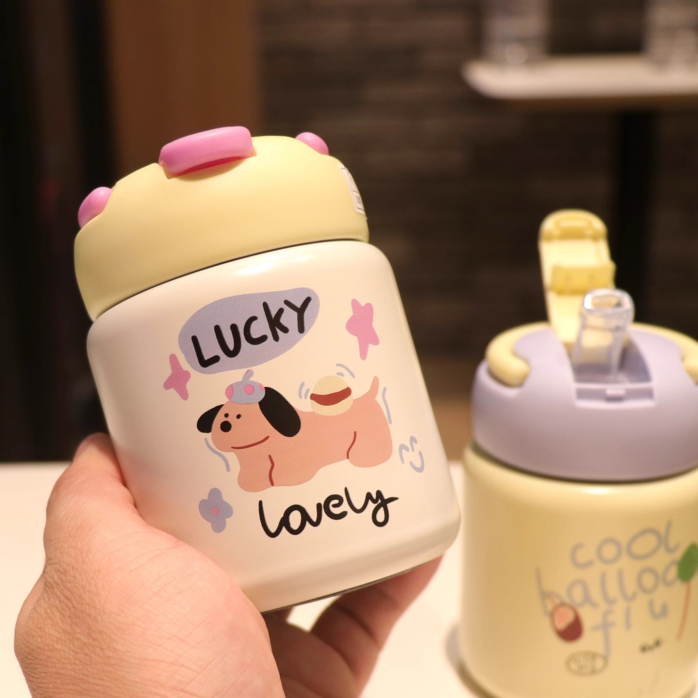 日本JGYPDM便携高颜值儿童保温杯