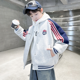 日本JGYP2026新款男童运动棒球服春秋款夹棉夹克潮学院风男孩外套