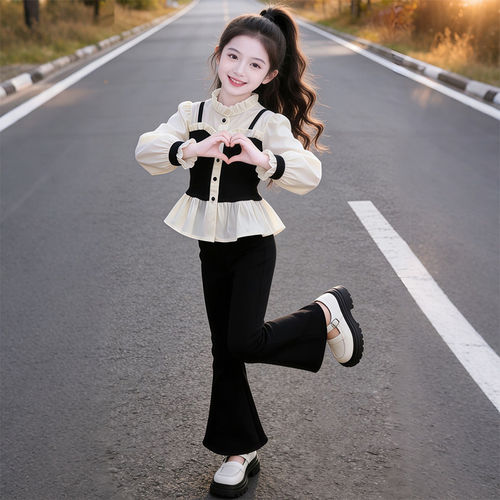 日本JGYP2026新款女花边衬衫套装