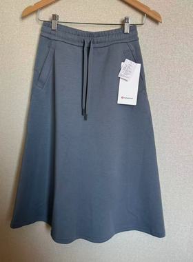 lululemon modal-blend 女士莫代尔 混纺高腰A字中长裙