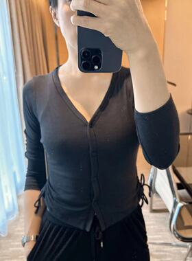 lululemon side-cinch ribbed cardigan 女士开衫长袖