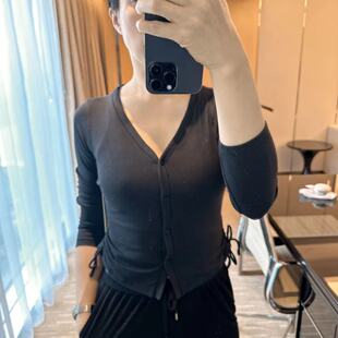 lululemon side-cinch ribbed cardigan 女士开衫长袖