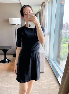 Lululemon Cotton Wrap-Front T-Shirt Dress 女士休闲连衣裙