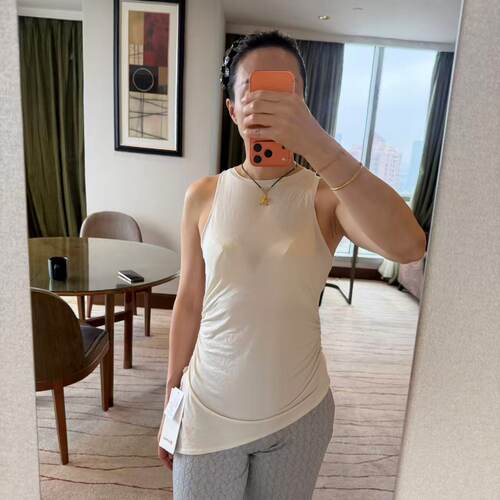 lululemon  modal-silk 女士莫代尔丝质混纺不对称下摆运动背心