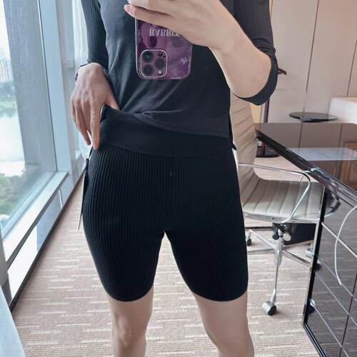 lululemon女士高腰短裤骑行裤