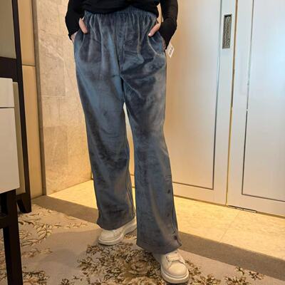 Lululemon丝绒阔腿裤尾货正品