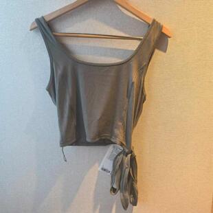 lululemon side-tie cropped tank top 女士运动背心