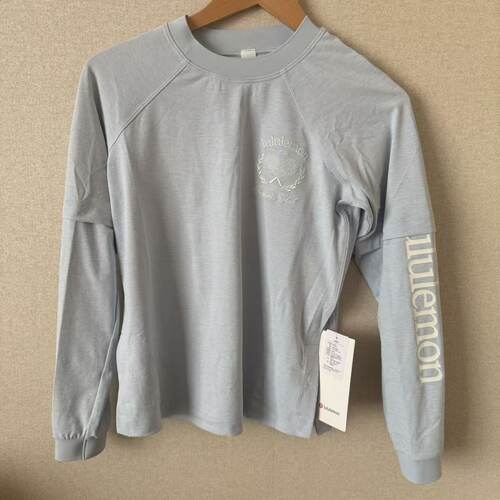 lululemon layered 女士假两件 长袖T恤 tennis club