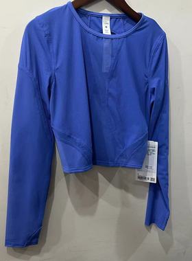 lululemon mesh panelled 女士长袖训练T恤