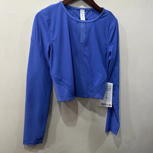 lululemon mesh panelled 女士长袖训练T恤