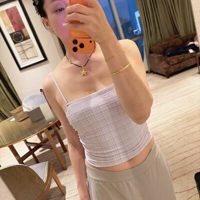 lululemon seersucker check 女士泡泡纱细肩带背心