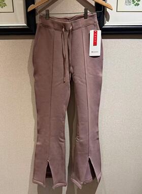 lululemon plush fleece 女士裤脚前开口高腰喇叭裤