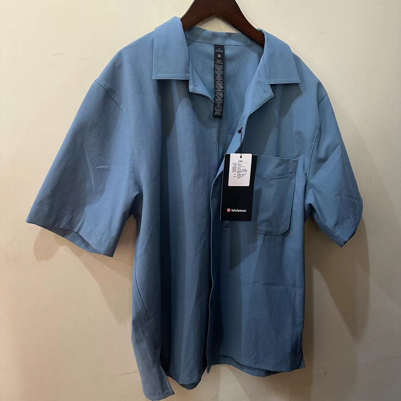 lululemon twill camp collar shirt男士短袖衬衫