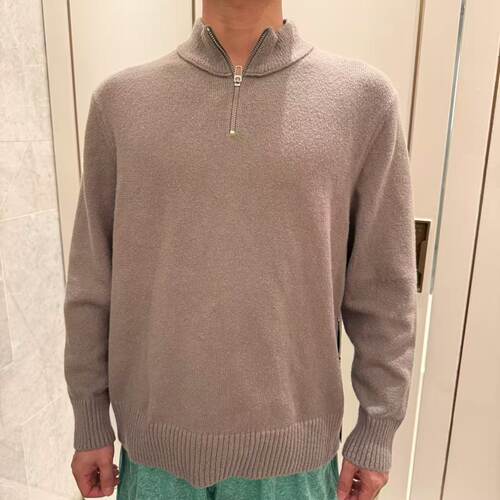 lululemon relaxed-fit 男士宽松剪裁半拉链针织衫