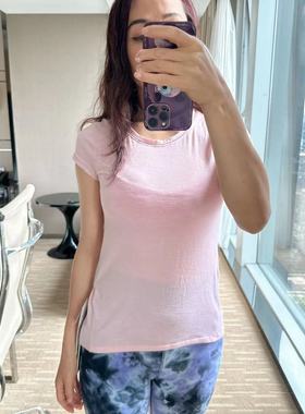 lululemon another mile short sleeve女士运动短袖 四维弹力面料