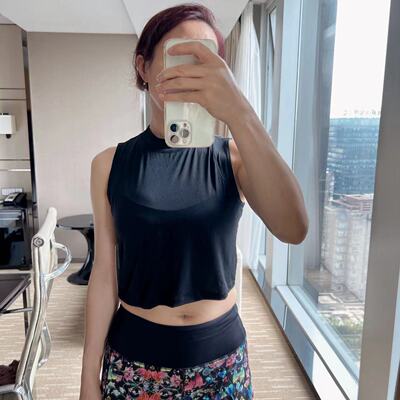 lulu二合一运动背心含胸垫