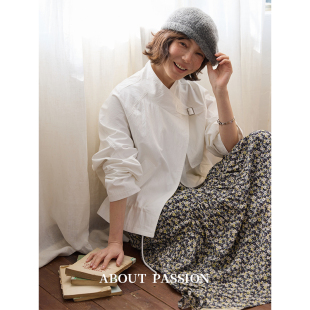 春季 抽绳收腰翻领外套 Passion About