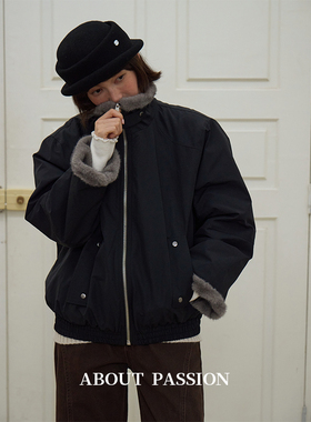 About Passion · 高级感双面两穿立领毛毛外套