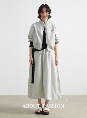 About Passion · 一日露营套装通勤休闲夹克显瘦半身裙两件套女