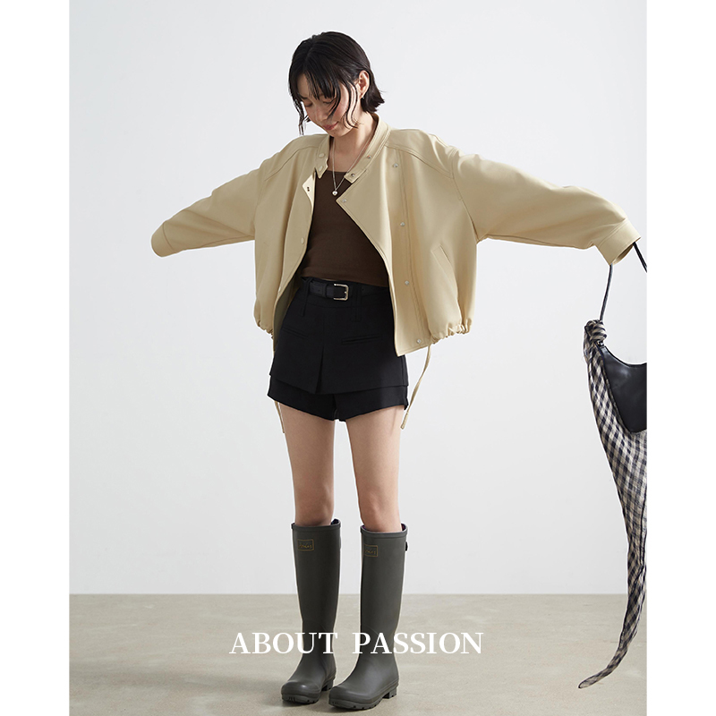 About Passion · 新款复古机车服立领皮衣夹克短外套