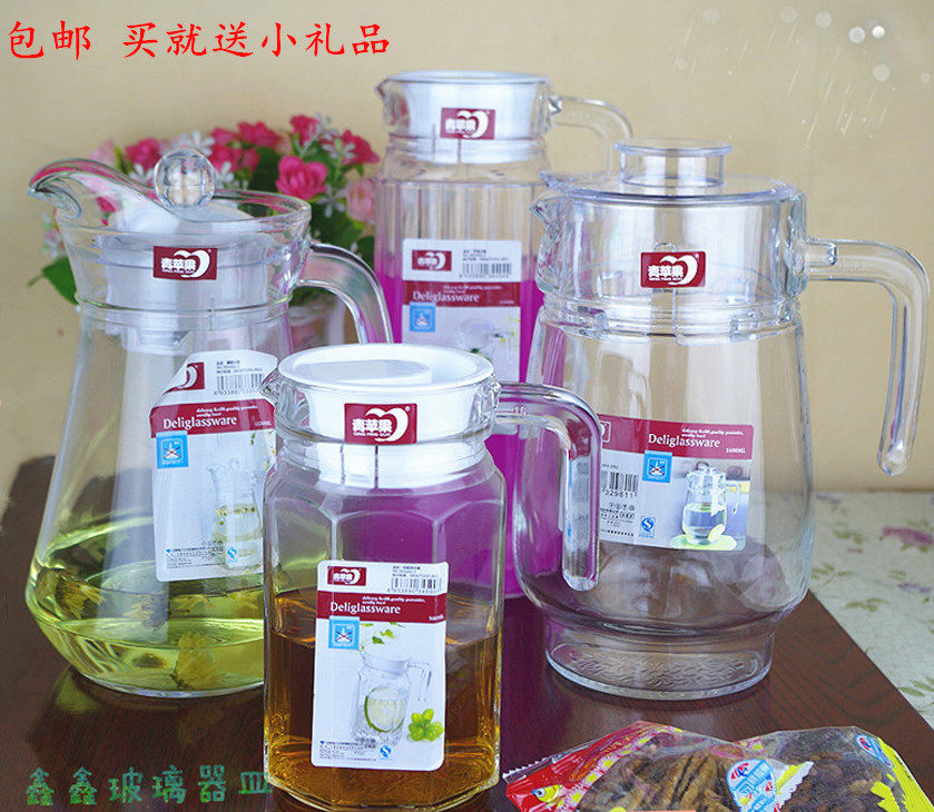 透明耐热玻璃冷凉水壶八角大容量果汁饮料茶水杯青苹果鸭嘴壶包邮属于什么档次？