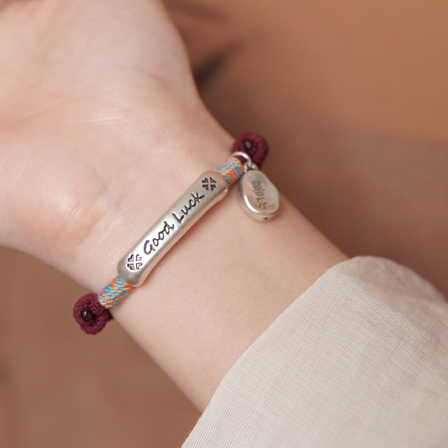 大喜小喜好运足银弯管手链999银