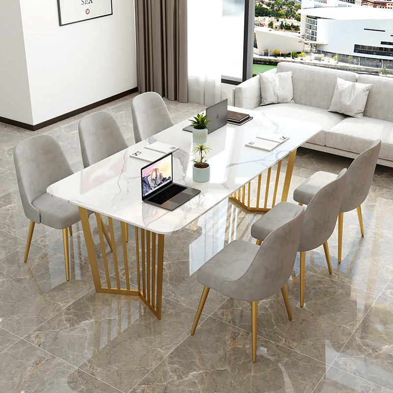 北欧大理石办公桌椅现代简约会议桌长桌轻奢接待会客洽谈桌工作台,商业/办公家具,会议桌,淘宝优惠券,粉丝福利购,淘宝优惠卷