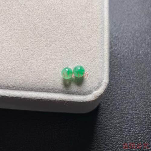 精品翡翠散珠阳绿飘花圆珠单珠甜绿手工diy手串隔珠手链项链