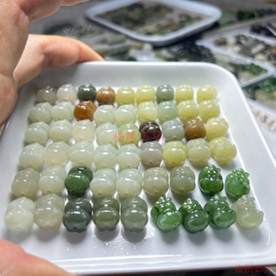 新款和田玉白玉糖碧玉冰烟紫趴趴猫无脸猫无相猫手机手链吊坠挂件