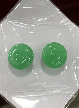 正阳绿色天然翡翠小平安扣