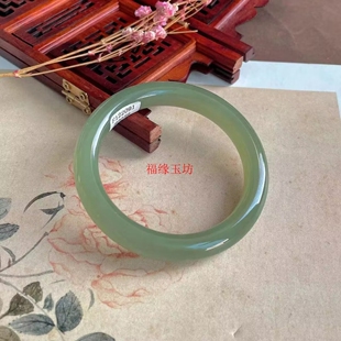 新疆和田玉青玉玉手镯高档玉镯送礼镯子仿真玉女朋友生