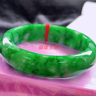 时尚缅甸翡翠满绿冰糯种高端祖母绿翡翠手镯阳绿女款翡翠玉镯子