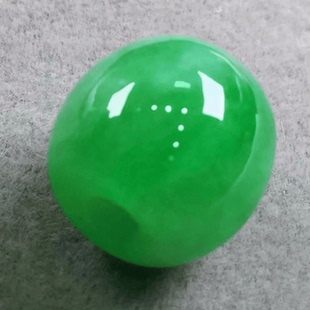 缅甸老坑糯冰种满色阳绿翡翠玉石路路通挂件男女款转运珠吊坠