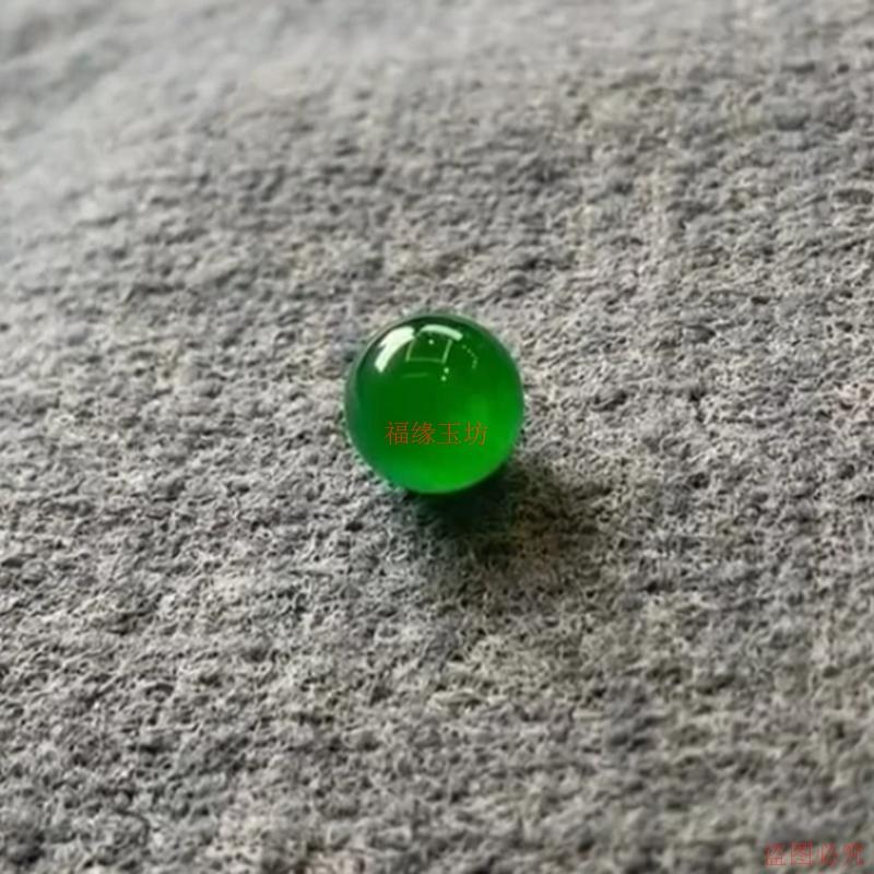 精品缅甸翡翠散珠冰种满绿转运珠6-13mm圆珠diy手串项链耳环配饰