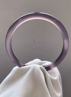 翡翠色帝王紫色玉髓手镯多肉葡萄高冰帝王紫玉镯贵妃镯冰透冰种女