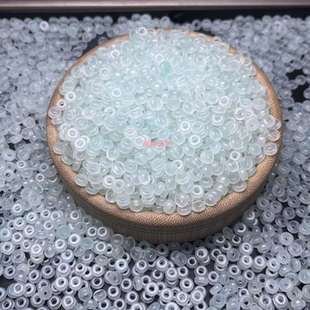巴山翠冰种小玉环大孔冰晴色算盘珠5.5*2.5mm隔片DIY手隔珠配件