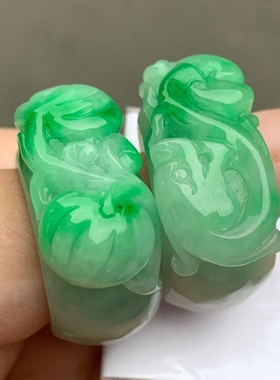 翡翠玉石扳指男女款招财貔貅
