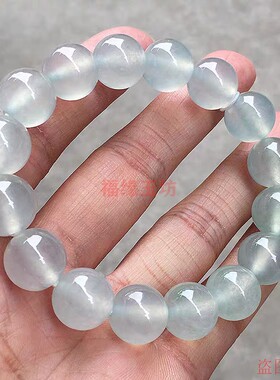玻璃种高档翡翠手链珠链女款