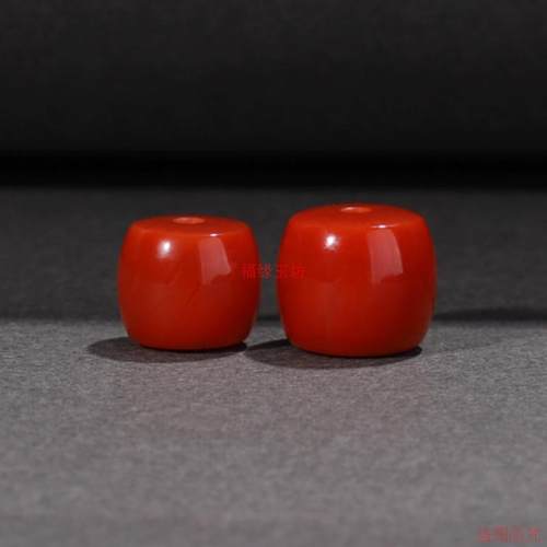 精品玛瑙散珠满色满肉南红玛瑙直切老形桶珠diy手串项链耳环配饰