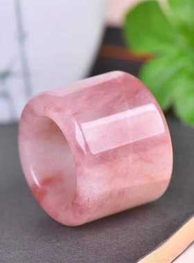 男款玉石扳指精品金丝玉指环男生尾戒大圈口大拇指中国风复古宽面