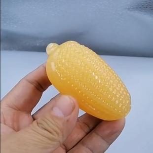 新疆和田玉黄玉玉米手把件硕果累累籽料原石包谷穗挂件把件