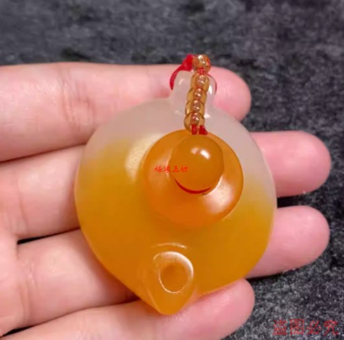 精品黄龙玉把把壶招财 原创饰品 送父母 男女同款