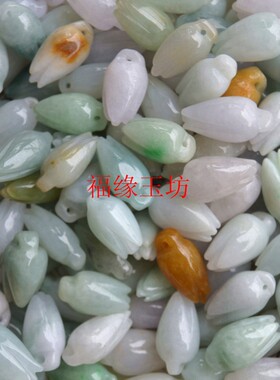 diy玉石天然翡翠手链散珠