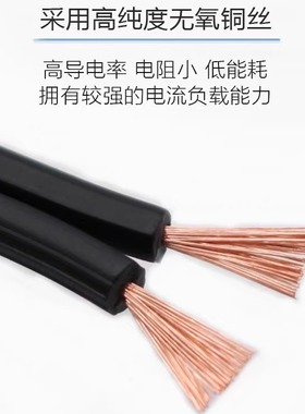 双黑并线（UL）E249745 SPT-1/SPT-2-16/18/20AWGX2C 105℃黑排线