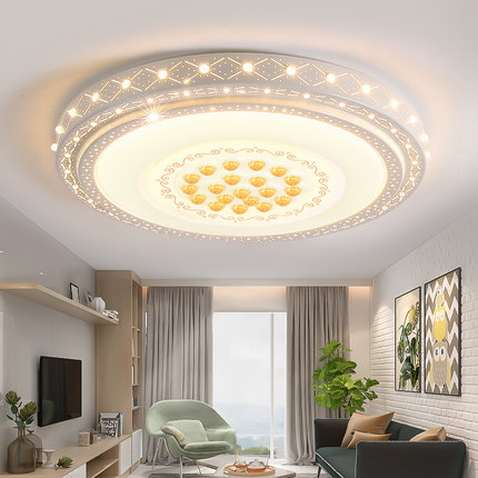 led吸顶灯圆形主卧室灯简约现代客厅灯2025年新款房间灯阳台灯具