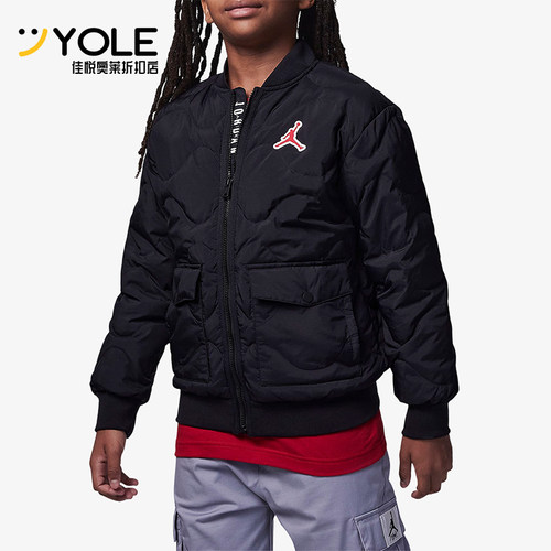 Nike/耐克正品Jordan冬季新款大童保暖梭织运动羽绒服FZ6538