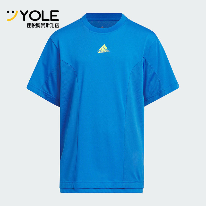 阿迪达斯正品大童运动休闲短袖