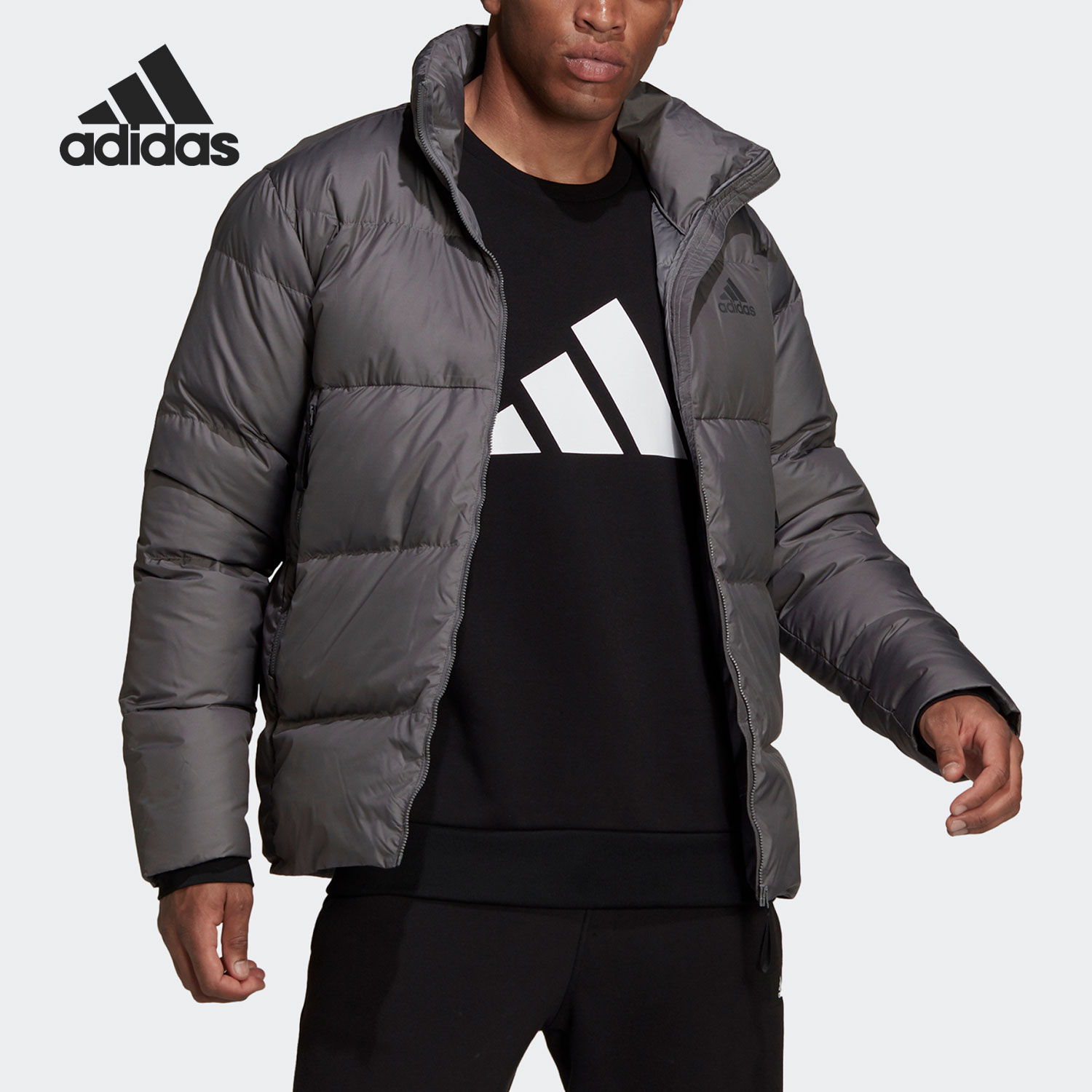 Adidas/阿迪达斯正品冬季新款男子短款保暖运动羽绒服GV5349