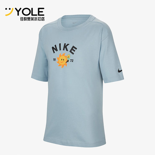 Nike/耐克正品新款大童运动休闲印花短袖T恤FJ7236-483